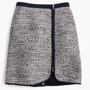 J. Crew metallic tweed skirt